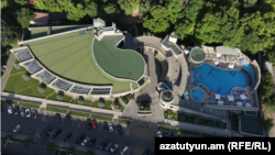 Armenia - An aerial view of Gagik Tsarukian's Multi Wellness fitness center in Yerevan.
