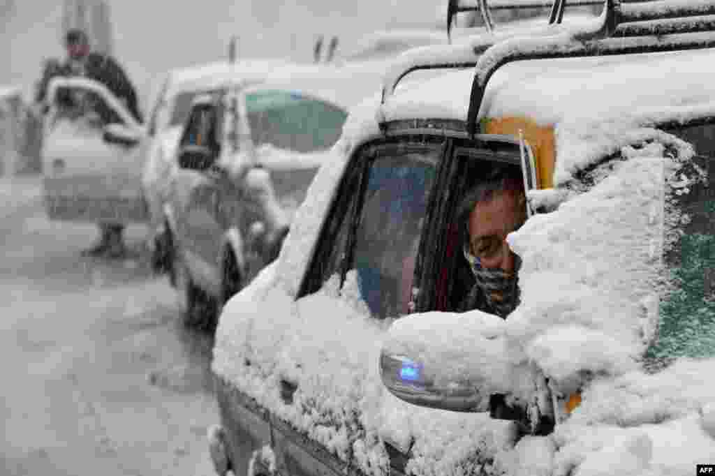 Zăpadă la Murree, în Pakistan. 