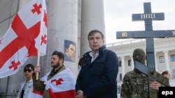 Odessa, 24 aprilie, 2015, pe când fostul președinte georgian Miheil Saakașvili era guvernator al portului ucrainean Odessa de la Marea Neagră și al regiunii sale.