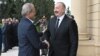 Azerbaijan -- Official welcome ceremony for President of Iran Masoud Pezeshkian, Baku, 28Apr2025