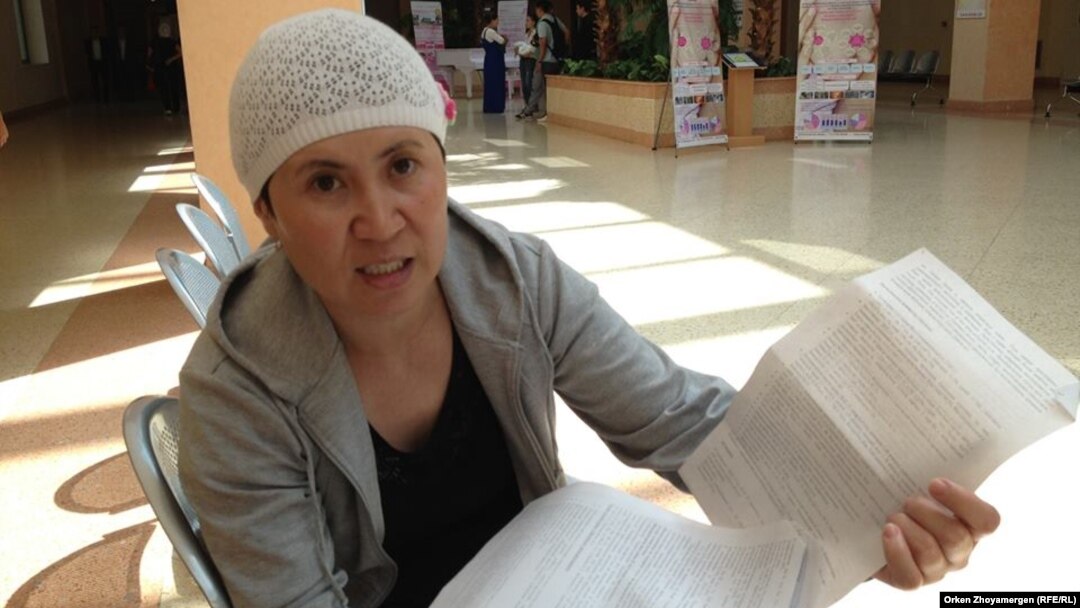 "My daughter tested positive for [the hepatitis C virus] in May and she didn't have such a problem before," says Roza Kyldebaeva.