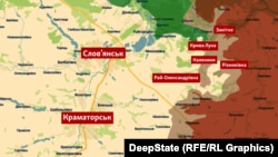 Слов'янський напрямок на мапі DeepState станом на 1 травня