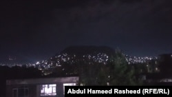 آرشیف - گوشۀ از غرب شهر کابل در شب
