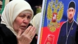 Chechnya -- A Chechen woman holds a picture of Chechen leader Ramzan Kadyrov during a rally in central Grozny, January 22, 2016