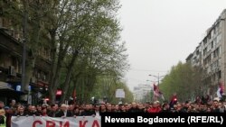 Lideri opozicije na čelu protestne kolone