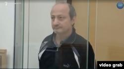 Azerbaijan - Karabakh Armenian Karen Avanesian stands trial in a Ganja court.
