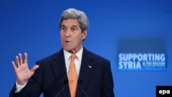 John Kerry duke folur në konferencën e donatorëve për Sirinë në Londër para dy ditësh