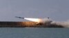 A handout photo made available by the Iranian Navy office shows Iranian navy test fires ground-to-ship short-range cruise missile Ghader during an Iranian navy military drill on the Sea of Oman, southern Iran, 23 February 2019.