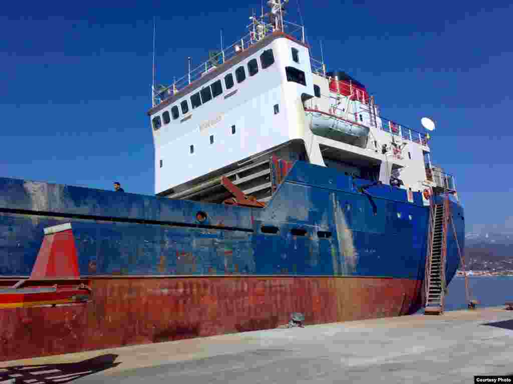 The "Vasilios N" cargo ship - The 33-year-old vessel had already completed ports of call in Turkey, France, Italy, and the Libyan city of Benghazi before departing from Antalya for Misurata, where a construction boom was feeding a demand for materials like cement. The crew expected to be in Misurata no more than five days. But after the ship's Greek and Italian owners failed to resolve the dispute, the "Vasilios N" was detained indefinitely.