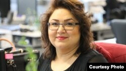 Czech Republic--Roya Karimi Majd, producer of Radio Farda's Other Voices program on women's issues in Iran. 