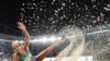 Russia&#39;s Darya Klishina competes in the women&#39;s long-jump final.