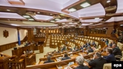 Imangine generală a parlamentului de la Chișinău.