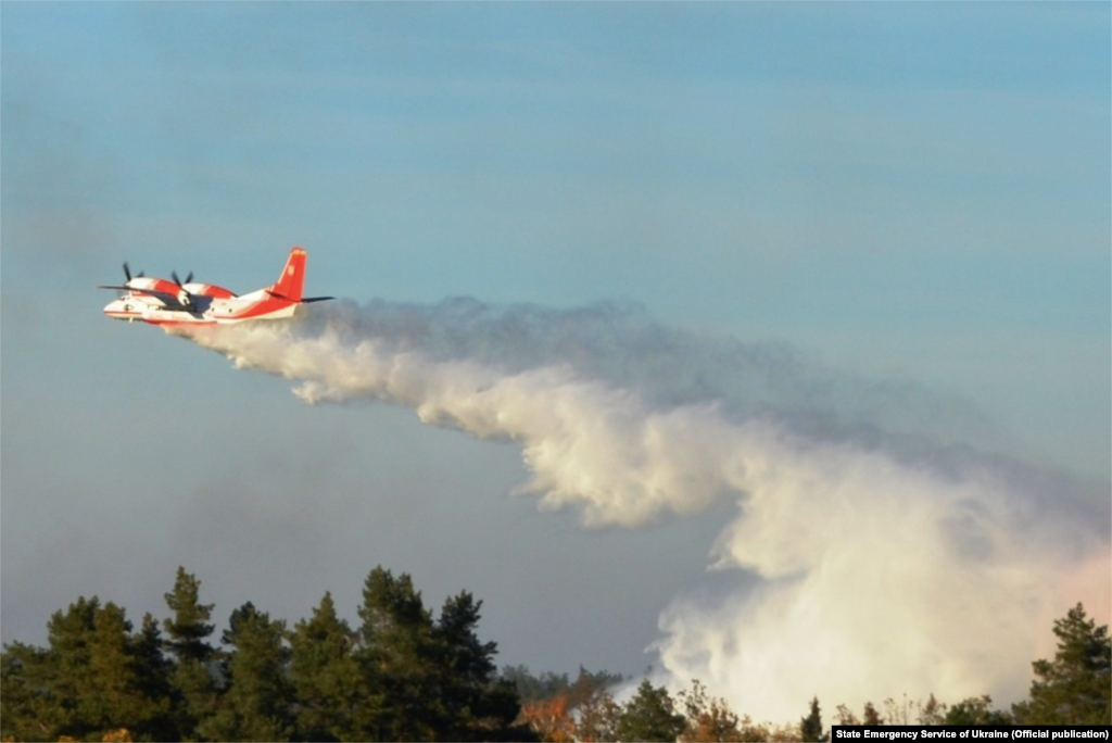 Three planes and three helicopters were used to drop water on the wildfires. According to the Emergency Situations Service, more than 530 tons of water were dropped on the fires as of April 13.