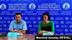 Адвокат Галым Нурпеисов и правозащитник Бахытжан Торегожина. Алматы, 20 августа 2019 года.