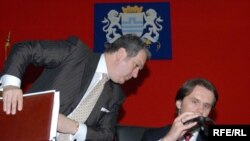 Raško Konjević i Miomir Mugoša u Podgorici, 21. jul 2010. Foto: Savo Prelević