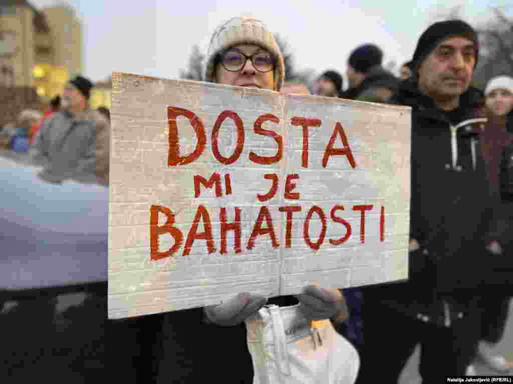 Još jedna od poruka sa subotičkog protesta