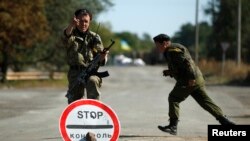 Украінскі блёкпост каля Горлаўкі