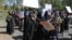 Afghan women protest in Herat on September 2.