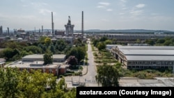 Postrojenja hemijske fabrike HIP Azotara u Pančevu kod Beograda, septembar 2021. Fabrika je u vlasništvu srpske firme "Promist" koja je u sporu sa američkom firmom "Nitron". 