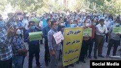 تجمع اعتراضی معلمان همدانی در روز پنجشنبه اول مهر