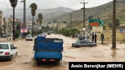 Iran, Fars -- The flood damage in the city of Shiraz in Fars province on Monday March 25, 2019.