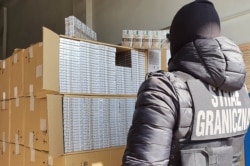 Партия белорусских контрабандных сигарет, задержанная в Польше