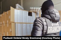 Партия белорусских контрабандных сигарет, задержанная в Польше