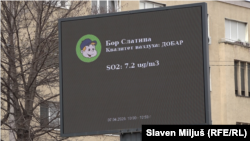 Displej za praćenje zagađenja vazduha, Bor, april 2026.