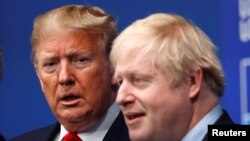 Presidenti amerikan, Donald Trump dhe kryeministri britanik, Boris Johnson.