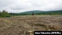 Река Рыбная в Красноярском крае после золотодобытчиков