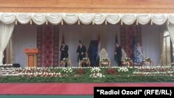Високопосадовці з Афганістану, Пакистану, Таджикистану і Киргизстану запускають проект CASA-1000, Душанбе, Таджикистан, 12 травня 2016 року