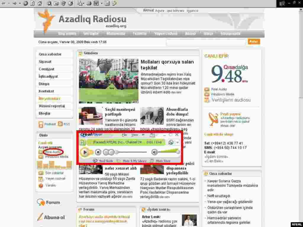 «Azadlıq» radiosunu internetdə necə dinləməli #30