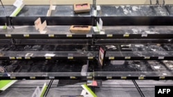 სასურსათო მაღაზიის დაცარიელებული დახლები არლინგტონში. 2026 წლის 23 იანვარი