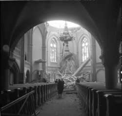 The cathedral in Vyborg, a city that lay between the U.S.S.R. and Helsinki, shattered during a Soviet air raid.