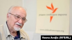 Predrag Koraksić Koraks u studiju Radija Slobodna Evropa, 20. april 2016.