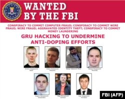Орусиянын хакерлик үчүн айыпталган чалгын офицерлеринин АКШнын Федералдык тергөө бюросу-ФБР түзгөн тизмеси.