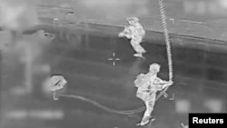 Стоп-кадар зь відэа захопу танкера Veronica, 15 студзеня 2026 году