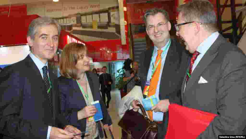 Iurie Leancă, Natalia Gherman, Dirk Schuebel și Pirka Tapiola.