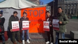 FILE: Afghan asylum seekers protest in Sweden.