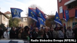 Zastave Vojvodine na skupu Lige socijaldemokrata Vojvodine