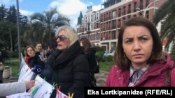 თამარ ღუნაშვილი სოციალური მუშაკების აქციაზე ბათუმში