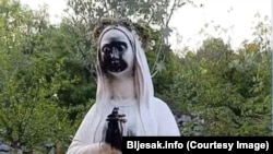 Oštećen kip Gospe u Međugorju, 28. juli 2026. 