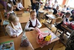 1 сентября в одной из школ Минска. 2021 год