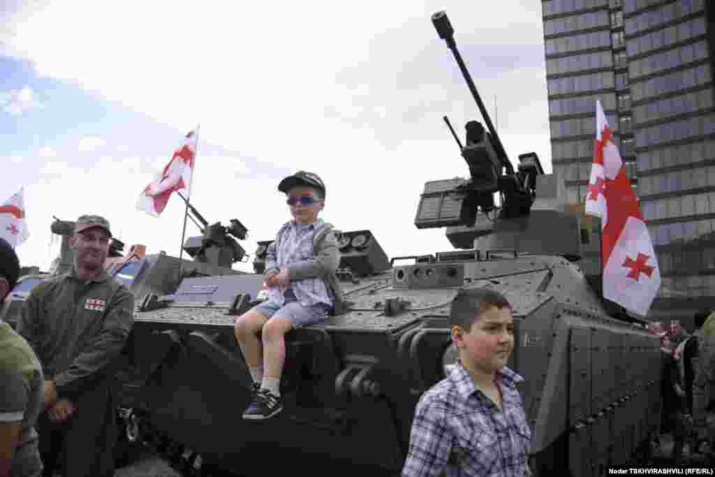 Georgia -- The "industrial parade" in Tbilisi. 26May2012