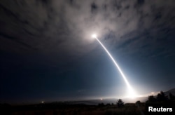 Интерконтинентальная ракета Minuteman III во время тестового запуска в 2017 году