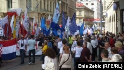 Протестите во Загреб по повод 1 мај