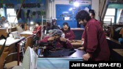 A carpentry class in Afghanistan (file photo)