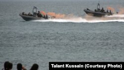 Qazaxıstan ordusunun Xəzər dənizində təlimi