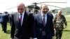 Nagorno-Karabakh - Armenian Prime Minister Nikol Pashinian (R) is greeted by Karabakh President Bako Sahakian on his arrival in Stepanakert, 16 June 2018.