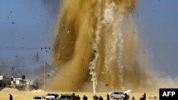 O lovitură aeriană israeliană împotriva unei instalații Hamas din februarie 2017